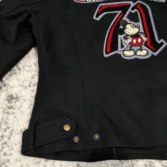 Mickey 71 Wool blend pea coat jacket size L EUC big embroidered logo on back - Picture 12 of 14